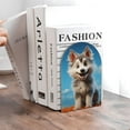 thumbnail image 6 of Naloa Blue Sky Cute Wolf 2 Pcs Bookend Large Capacity Office Book Ends for Home Office Library School Study Decoration, 6 of 8