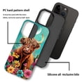 thumbnail image 4 of Punmada Compatible with iPhone 13 Pro Max Matte Case For Girl Boy Full Body Protective Hard Shell Esthetics Pattern Flower Highland Cow, 4 of 7