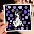 3drose, Funny Cute Siberian Husky Dog and Circle Pattern Abstract Art ...