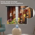 thumbnail image 3 of Red Rose Wine Vintage Kitchen Curtains, Grape Cork Brown Short Window Curtains Set of 2, Window Treatment Tier Curtains for Kitchen Over Sink Dining Room Decor (26x36 Inch), 3 of 6