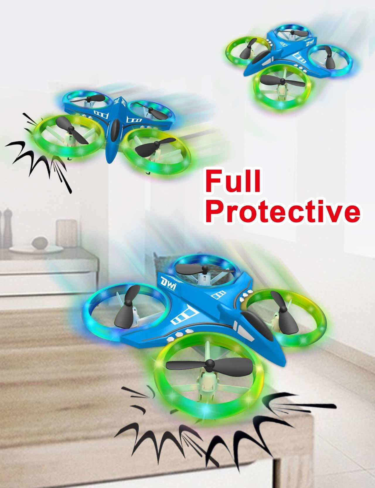 Green Dwi Dowellin 10 Minutes Long Flight Time Mini Drone for Kids with Blinking Light One Key Take Off Spin Flips Crash Proof RC Nano Quadcopter Toys Drones for Beginners Boys and Girls 