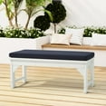 thumbnail image 2 of CRXX Outdoor Bench Cushion, Waterproof and Fade Resistant Patio Seat Cushions - Non-Slip Bench Pad Cushion with Removable Cover for Garden Swing Porch Settee，Navy Blue，39.5" x 18", 2 of 11