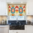 thumbnail image 5 of Yayeee Kitchen Curtains Tier Pair Light Filtering 27"x36" Rod Pocket Short Cafe Window Panel, Colorful Circles, 5 of 7