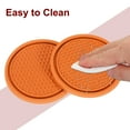 thumbnail image 5 of 2Pcs Car Cup Coasters Universal Car Cup Mats Non-Slip Cup Holder Insert Coasters Car Interior Accessories, Orange, 5 of 7