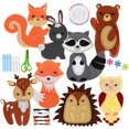 thumbnail image 1 of 8Pcs Animal Sewing Craft Kit Felt Sewing Animal Craft Set Cute Animal DIY Crafting and Sewing Set with Instructions and Felt Materials Educational Animal Craft Kit for Kids Beginners, 1 of 10