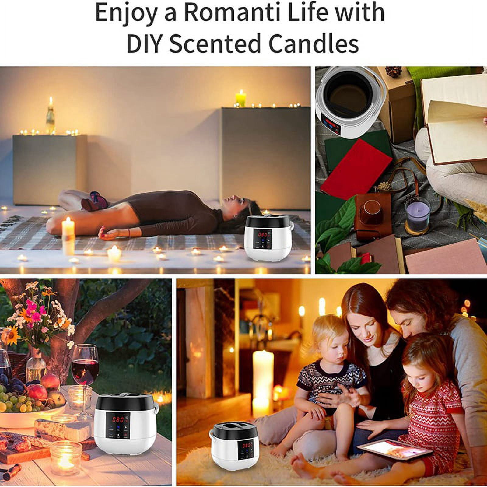Candle Making Wax Melting Pot,Wax Melter for Candle Making,LED Temperature Display for Adults Beginner,Soy Wax US Plug