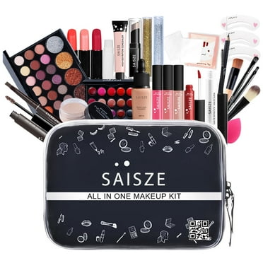 Cosprof All-in-one Makeup Kit, 27 Pcs Travel Makeup Gift Kit Complete Starter Makeup Bag Lip Gloss Lipstick Concealer Blush Powder Eyeshadow Palette, Makeup Kits for Women, Mother's Day Gifts