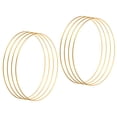 thumbnail image 1 of Unique Bargains 12 Inch Dream Catcher Rings, 8 Pcs Metal Macrame Wreath Floral Round Ring Hoop, Gold, 1 of 6