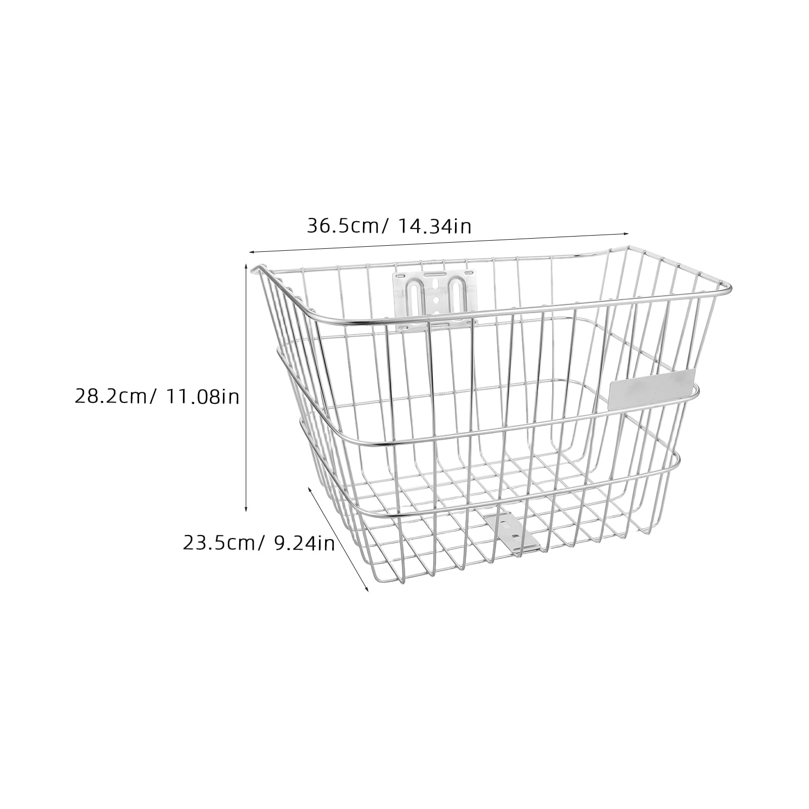 CTIRCHIU Cycle Front Basket in Plated Silver Stainless Steel Metal Wire Suitable for Adult Bike Handlebar