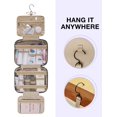 thumbnail image 3 of Toiletry Bag Travel Bag with Hanging Hook, Water-resistant Makeup Cosmetic Bag Travel Organizer for Accessories, Shampoo, Full-size Container, Toiletries, 3 of 6