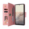 thumbnail image 2 of Case for Google Pixel 6A 5G Magnetic Leather Zipper Wallet Cover Card Holder, 2 of 5