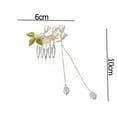 thumbnail image 3 of High-End Linglan Flower Tassel Hairpin Coiled Hairpin for Women - Ancient Style Daily Hair Comb with Step Feature, 3 of 6