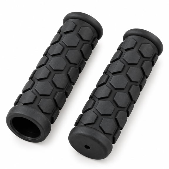 Bicycle Handlebar Grips, Rubber Replacement for Cycling, 22 mm Mounting Diameter, Approx. 102 mm Length, Black, 2 Count