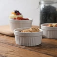 thumbnail image 5 of 12 oz Ramekins - 6 pcs Porcelain Ramekins Dishes for Souffle,Creme Brulee, Pudding, Custard Cups,Bakeware Bowls Set for Baking,Oven Safe, White 4.5 inch, 5 of 7