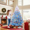 thumbnail image 4 of Gymax 7 FT Artificial Christmas Tree Hinged Snow Flocked Xmas Tree w/ 1264 Branch Tips, 4 of 10
