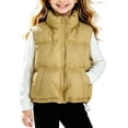 thumbnail image 7 of Aofany Puffer Vest for Toddler Kids Girls Zip up Stand Collar Sleeveless Thermal Warm Jacket Padded Lining Outerwear with Side Pockets 2-15 Years, 7 of 7
