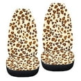 thumbnail image 6 of ZIATUBLE Leopard Print Car Seat Covers Front Seat Only 2 Packs Aesthetic Auto Interior Seat Protector Car Decor Accessories Dust Resistant Driver Seat Covers for Most Cars SUV Trucks, 6 of 7