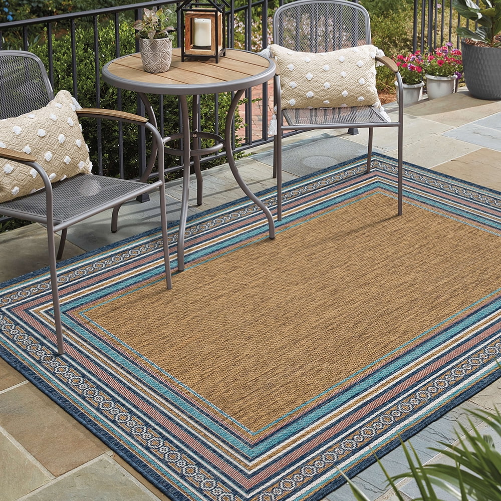 Mohawk Home Islamorada Stripe Outdoor Area Rug, Blue, 8' x 10'