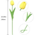 thumbnail image 4 of HESHENG Artificial Tulips Real Touch Fake Flowers Artificial Tulips Flowers Arrangement Bouquet for Home Room Office Wedding Party, Yellow, 4 of 9