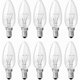 thumbnail image 1 of E14 Edison Screw Candle Light Bulbs, 40W Clear Light Bulbs, Dimmable Incandescent Light Bulbs, Flame Light Bulbs, 10 Pack, 1 of 3