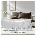 thumbnail image 6 of King Pillow Cases Set of 4, Luxurious, Ultra-Soft Brushed Microfiber Hotel Quality Pillowcases, Extra Large 20" x 40" for King Pillows, Chocolate Brown 4-Piece King (20 in x 40 in) 05 - Brown, 6 of 9