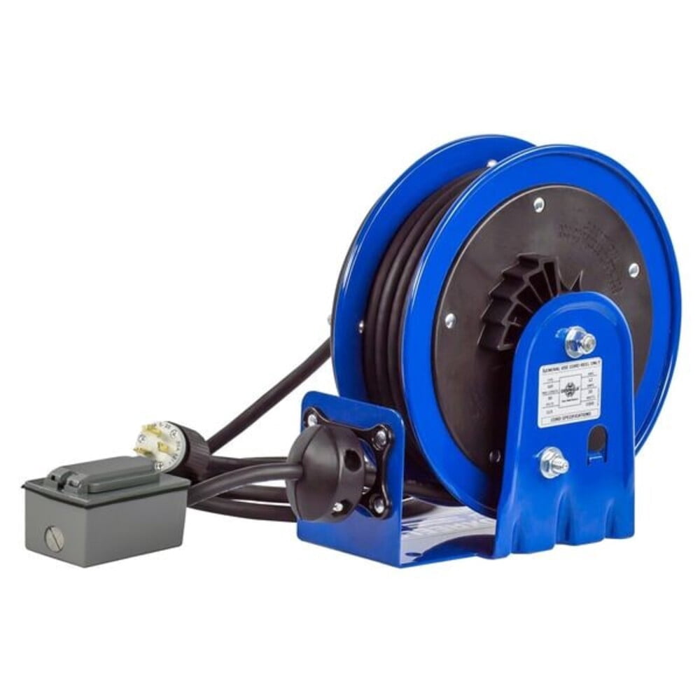 Coxreels Compact Spring Driven Cord Reel Duplex Gfic Rec 12Ga X 30'