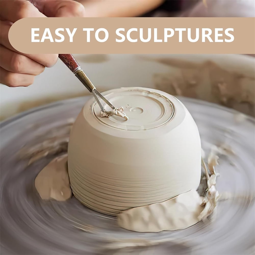 NOGIS Natural Air Dry Clay Bulk, 5 LBs All-Purpose Modeling Sculpting Pottery Clay for Beginners and Professional (White)