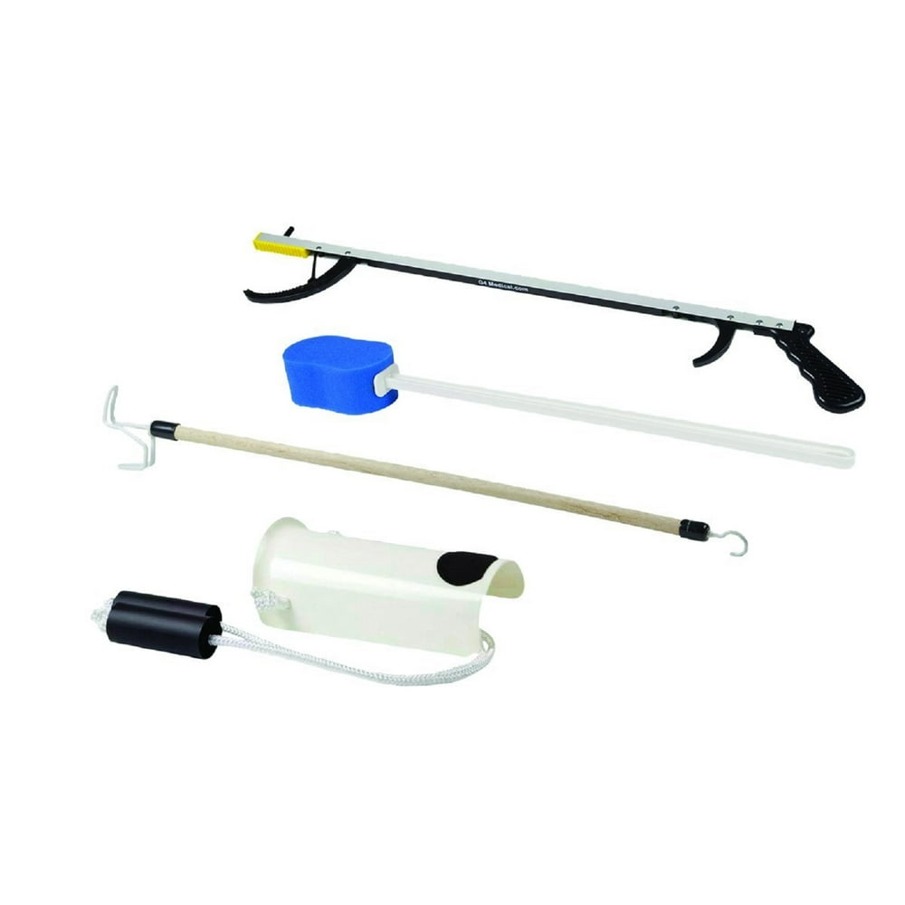 Fablife Hip Replacement Kit, Includes 26" Reacher, Hourglass Sponge, Formed Sock Aid and 18