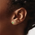 thumbnail image 3 of 14K Yellow Gold Emerald And Diamond Earrings (Width 6.4) (Length 9) - Jbsp, 3 of 5