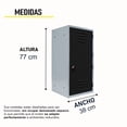 thumbnail image 3 of Locker Casillero Multiusos Alvek 1 Puerta con Ventilación Color Negro — Sistema para Candado, 3 of 5