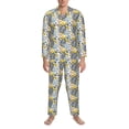 thumbnail image 3 of Fotbe Sea Turtle Pijama de Hombre con Estampado de Manga Larga, Conjunto de 2 Piezas, Ropa de Dormir Suave y Cómoda con Bolsillos-Large, 3 of 7