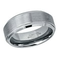 thumbnail image 3 of Brushed Tungsten Wedding Band - Stepped Edge Comfort Fit Tungsten Carbide Ring - Tungsten Anniversary Ring - TN162s15, 3 of 4