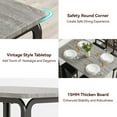 thumbnail image 4 of Small Table and Chairs Set of 2, Dining Table for 2, Dinette Set for 2, Square Dinner Table Set, 3 Piece Kitchen & Dining Room Sets for Small Space, Apartment, Home Office,Gray, 4 of 6