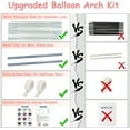 thumbnail image 4 of Upgraded Balloon Arch Stand Kit - PONAMFO Balloon Arch Frame with 15 White Rods, Steel Pipes, Balloon Pump and Water Fillable Base, Adjustable Height for Wedding Baby Shower Birthday Party Decoration, 4 of 7