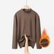 thumbnail image 1 of Ailaofu Turtleneck Long Sleeve Soft Cotton Mock Neck Shirt Solid Color Basic Tee Tops, 1 of 4