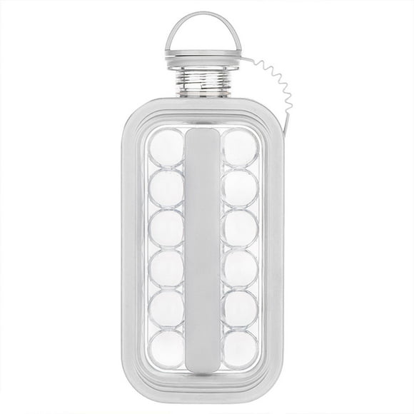 Ceimmolca Portable 2-in-1 Ice Maker With 17 Grids, Ice For Cocktails, Coffee, Whiskey, Champagne, Beer, Juice, White