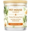 One Fur All 100% Natural Soy Wax Candle, 20 Fragrances - Pet Odor Eliminator, Up to 60 Hours Burn Time, Non-Toxic, Reusable Glass Jar Scented Candles - Pet House Candle, Mandarin Sage