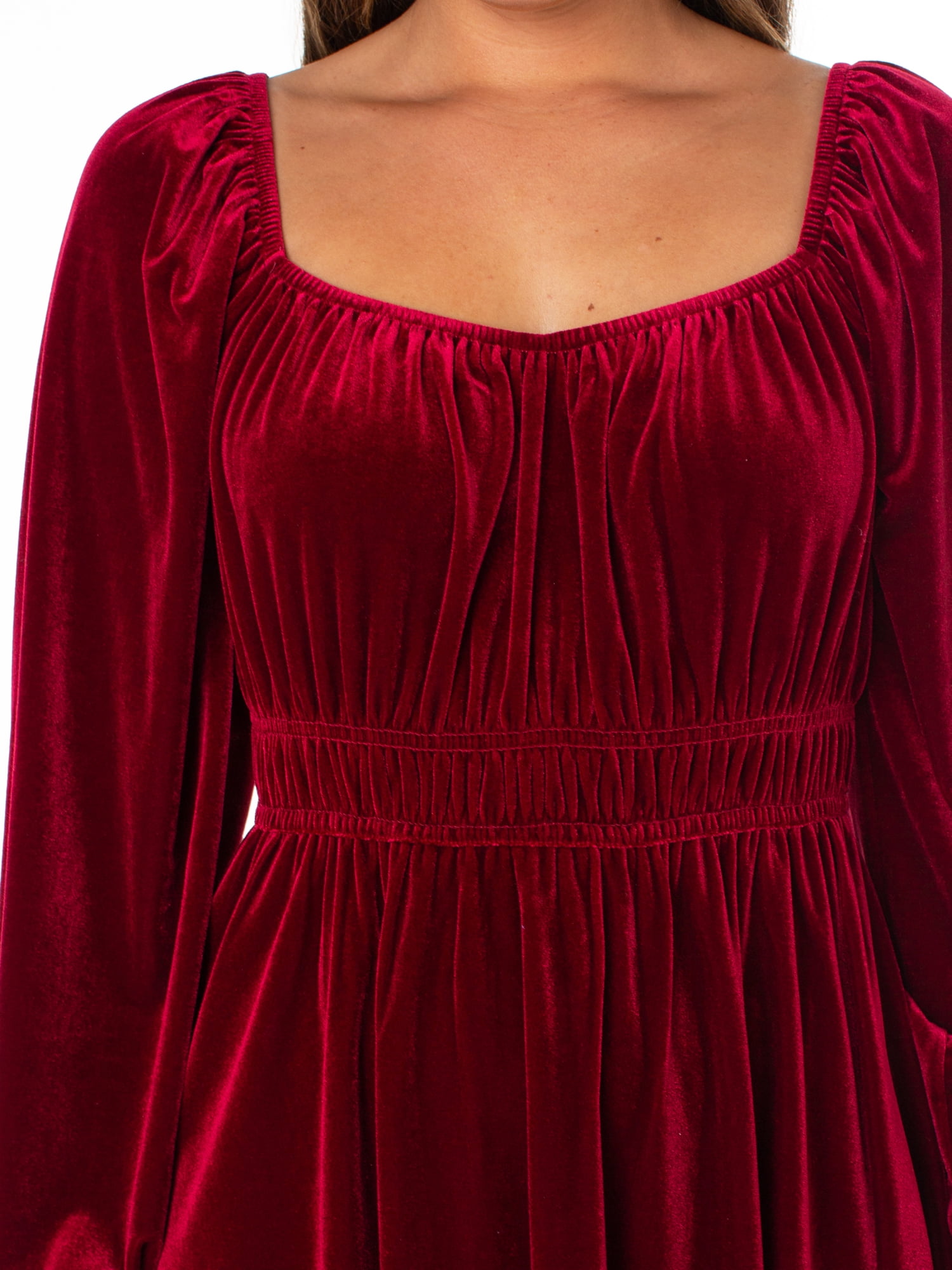 Celebrity Pink Women's Sweetheart Velvet Dress, Sizes XS-XXXL