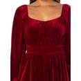 thumbnail image 6 of Celebrity Pink Women's Sweetheart Velvet Dress, Sizes XS-XXXL, 6 of 6