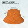thumbnail image 2 of Kll Orange Glitter Bucket Hat for Women Men Packable Travel Beach Sun Hat Outdoor Rave Accessories Reflective Fisherman Cap, 2 of 6