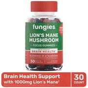 Fungies Lion's Mane Mushroom Supplement Gummies for Brain Health, Focus, & Memory Support, Blueberry & Strawberry Flavor, 30 Count