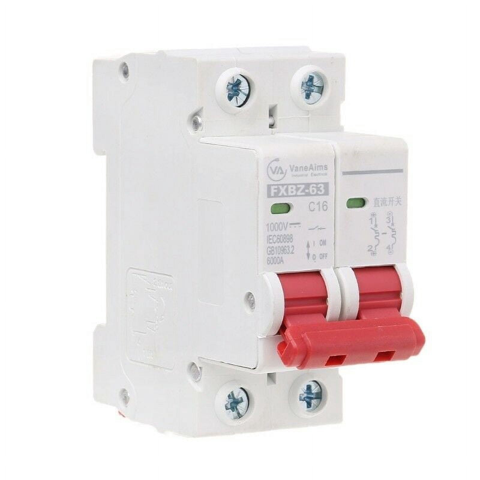 2P DC1000V Solar Miniature Circuit Breaker 10A/16A/32A/50A/63A DC Photovoltaic MCB