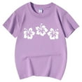 thumbnail image 4 of Hiiyo T-Shirt pour Grande Fille à Imprimé Floral, Manches Courtes, Col Rond, T-Shirt Décontracté pour Enfants, 4 of 4