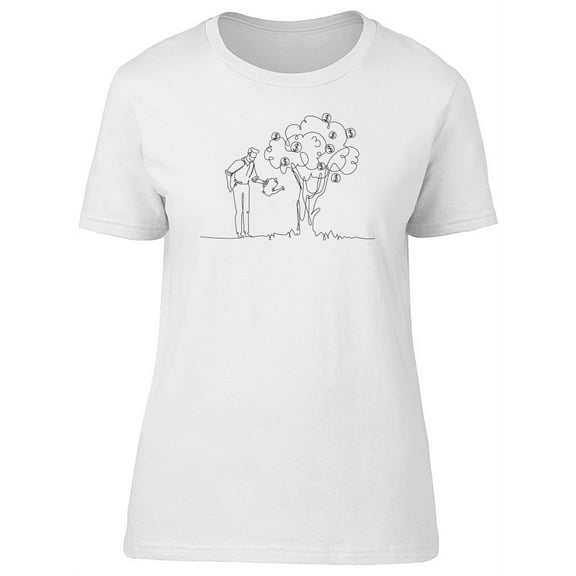 Man Gardening Tree Of Money Tee Women's -Image by Shutterstock