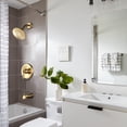thumbnail image 4 of Wowow Single Handle 5-Spray Tub and Shower Faucet 1.8 GPM with High Pressure Showerhead in Brushed Gold Valve Included, 4 of 7
