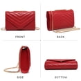 thumbnail image 3 of Bolso bandolera Dasein acolchado de noche rojo para mujer, 3 of 6