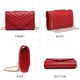 thumbnail image 3 of Bolso bandolera Dasein acolchado de noche rojo para mujer, 3 of 6
