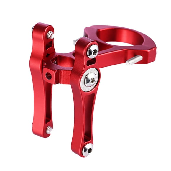 CYCLINGBOX Dual Mount Bike Water Bottle Holder Adapter - Lightweight Aluminum Alloy, Anti-Rust, Compatible with Two Bottles & Tire Pumps, Available in Red, Black, Blue, Silver