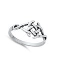 thumbnail image 4 of Unique Celtic Knot Twist Ring .925 Sterling Silver Band Jewelry Female Male Unisex Size 8, 4 of 4