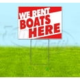 thumbnail image 1 of We Rent Boats Here (18" x 24") Yard Sign, Includes Metal Step Stake, 1 of 6